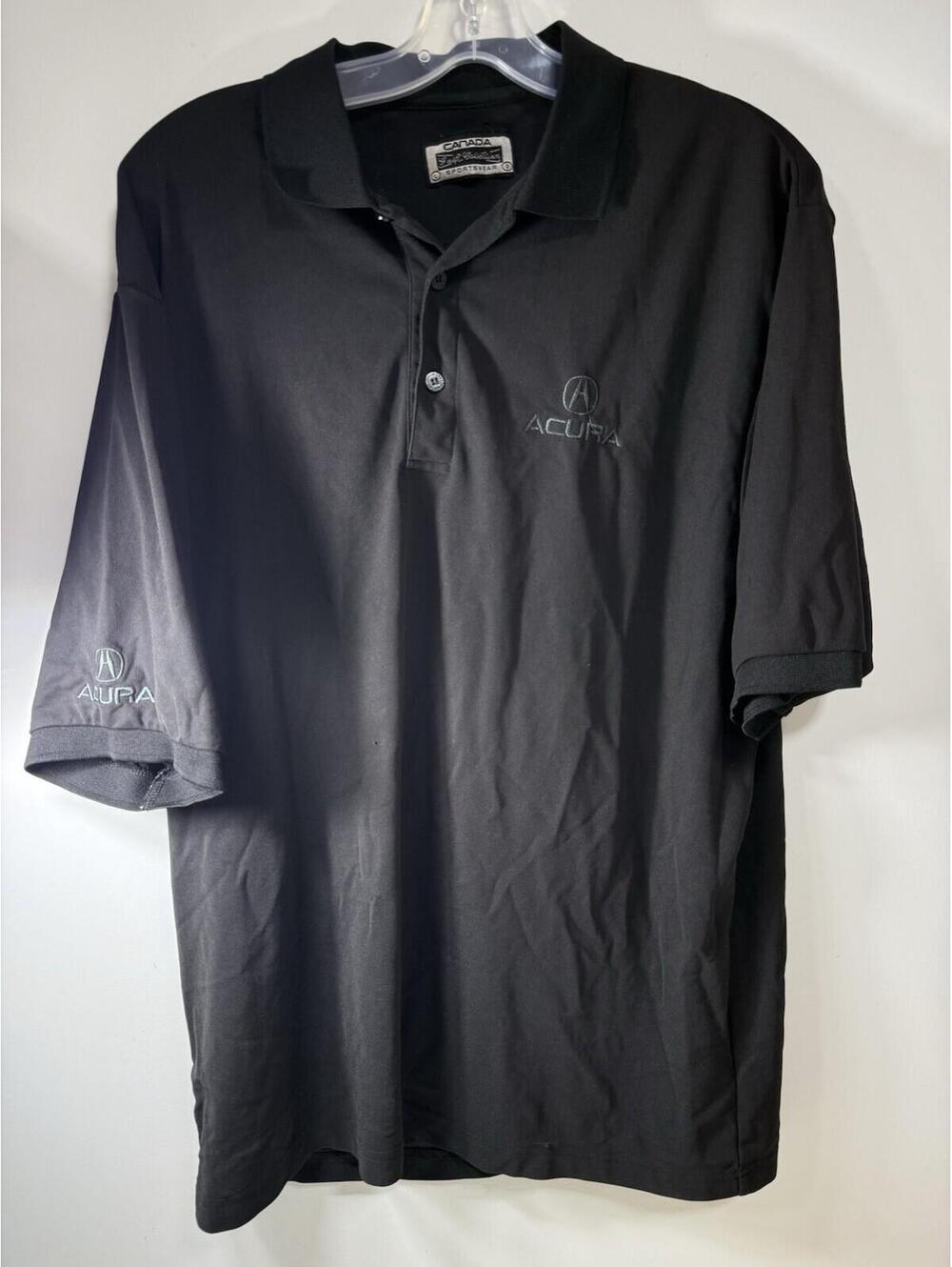 Acura POLO GOLF SHIRT MEN Large  Black Short Sleeve